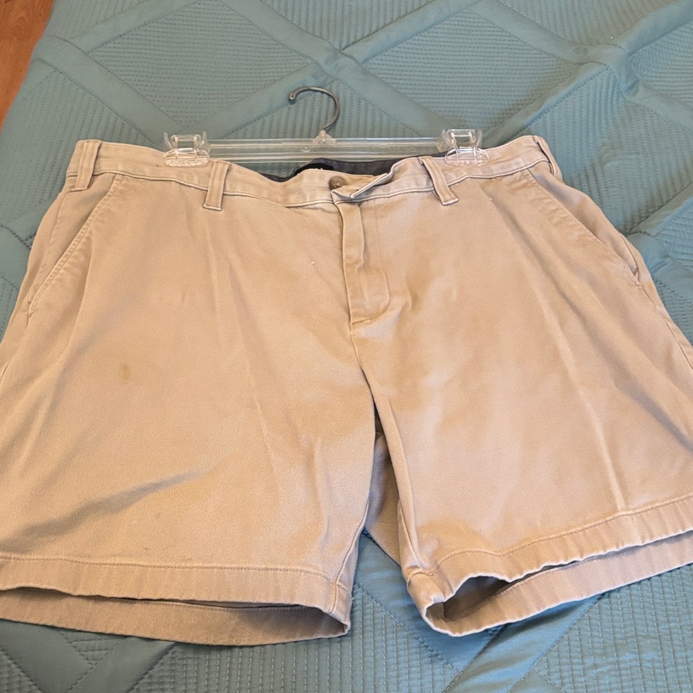 Nautica Men's Beige Flat Front Shorts